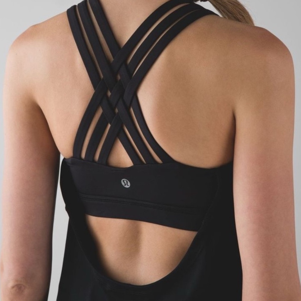 lululemon athletica Black Strappy Sports Bra tank top